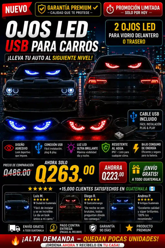 OJOS LED USB PARA CARROS