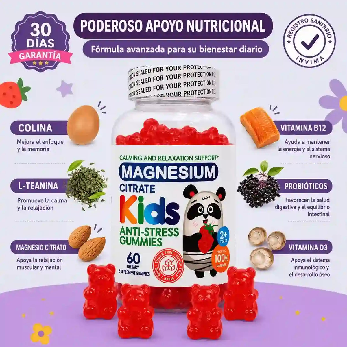 MAGNESIUM KIDS GUMMIES® +GUIA GRATIS PARA APRENDER LAS TABLAS DE MULTIPLICAR