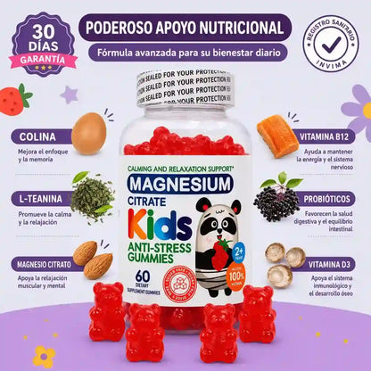 MAGNESIUM KIDS GUMMIES® +GUIA GRATIS PARA APRENDER LAS TABLAS DE MULTIPLICAR
